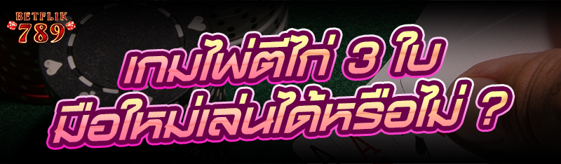 เกมไพ่ตีไก่ 3 ใบ มือใหม่เล่นได้หรือไม่ ?